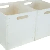4 Stück Regalkiste weiß passend für Ikea Kallax und Expeditregale Regaleinsatz