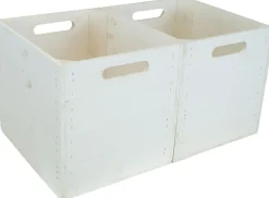 4 Stück Regalkiste weiß passend für Ikea Kallax und Expeditregale Regaleinsatz
