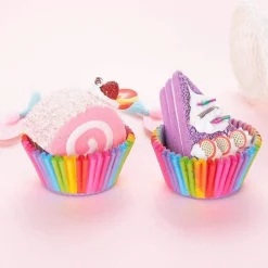200 Stück Regenbogen Cupcake Liner Muffinförmchen Papier Backformen