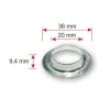 100 Stück Rundösen Ø 20 mm Stahl verzinkt Ösen Planenösen Öse Werbebanner Banner