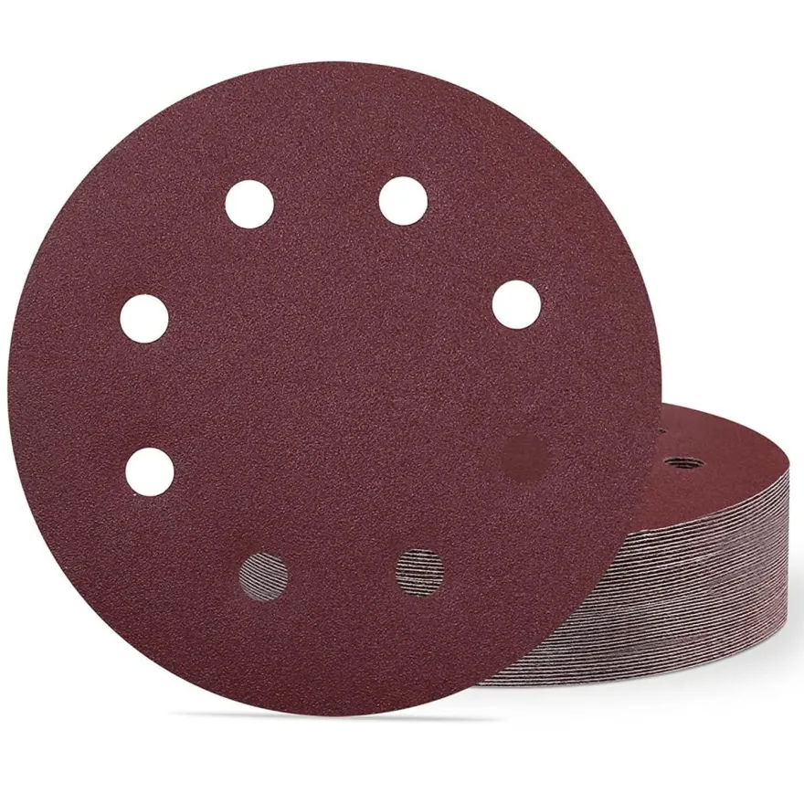 40 Stück Schleifpapier 180mm Klett, Körnung 180, 8 Loch für Langhalsschleifer