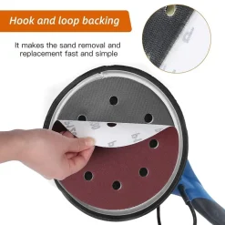 40 Stück Schleifpapier 180mm Klett, Körnung 180, 8 Loch für Langhalsschleifer