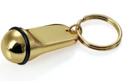 10 Stück Schlüsselanhänger goldfarben (ØxL) 20 x 50 mm für Hotel Pension
