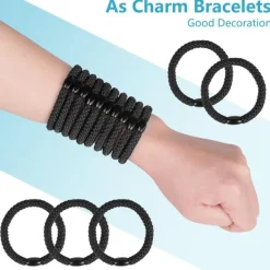 15 Stück Schwarze Elastische Haarbänder Zopfgummi für Damen, Mädchen
