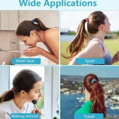 15 Stück Schwarze Elastische Haarbänder Zopfgummi für Damen, Mädchen