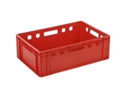 15 Stück Transportboxen Umzugskisten Lagerkisten 60x40x20 cm rot NEU Gastlando