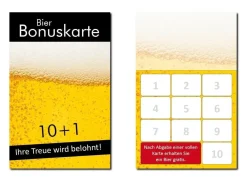 100 Stück Treuekarten Bonuskarten Bier für ihr Lokal Gaststätte Kneipe (BOK-415)