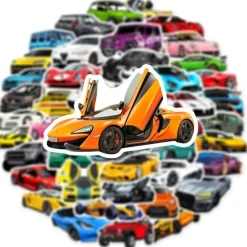50 Stück Vintage Auto Aufkleber Set - Wasserdichtes Vinyl für Laptops, Autos