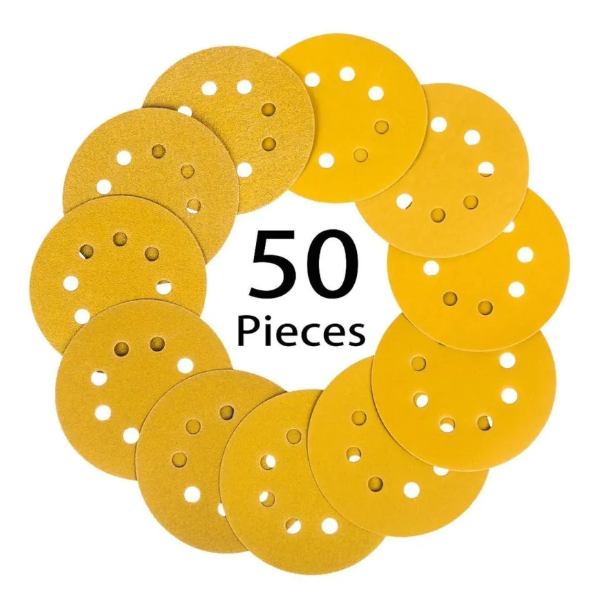 Stebruam 125mm Schleifpapier Klett Set, 50 Stück Mix Körnung für