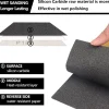 Stebruam Nassschleifpapier 100 Körnung, 15 Stück, 9x11 Zoll, für Metall, Holz