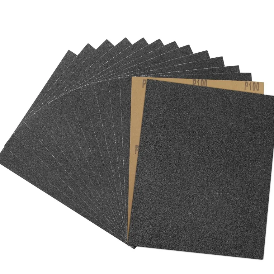 Stebruam Nassschleifpapier 100 Körnung, 15 Stück, 9x11 Zoll, für Metall, Holz