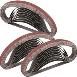 Stebruam Schleifbänder 10x330 mm, Körnung 60, 30 Stück
