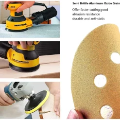 Stebruam 100 Stück Schleifpapier 125mm Klett 120 Körnung für Exzenterschleifer