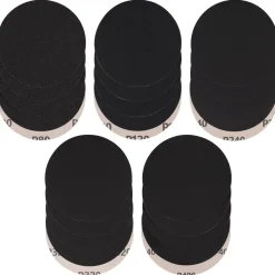 Stebruam 30tlg. 150mm Klett Schleifpapier Körnung 80-400 für Nass- und