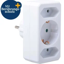 Steckdose 3-fach Schutzkontakt Euro Verteiler Haushalt Werkzeug Elektro Filmer 20846