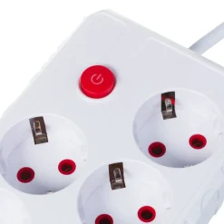 Steckdosenleiste 4 Steckdosen 2500W 3xUSB weiß 3m MCE393 W Maclean