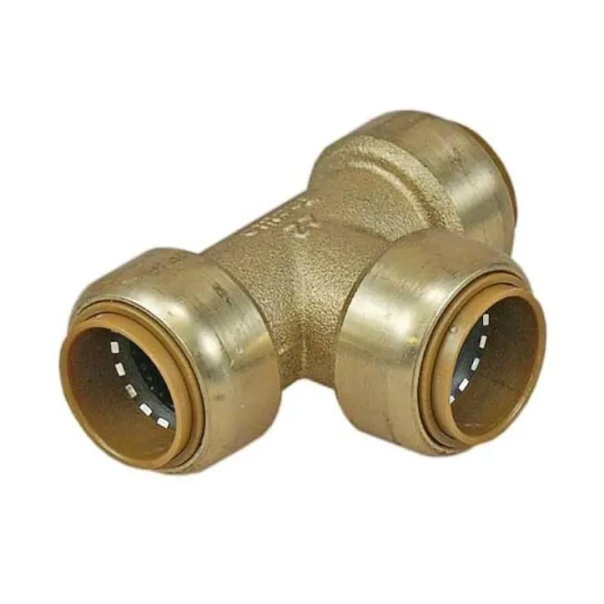 Steckfitting Messing T-Stück, 15-22mm, gleich oder reduziert, Tectite T130