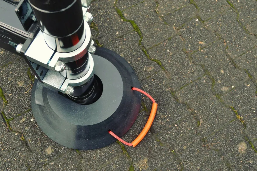 Steckplatte rund Ø 500 x 80 mm 20t Abstützplatte Unterlegplatte Kranplatte