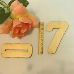 stehende Zahl mit Fuß Holzzahl 80 mm Tischdekoration ab 1. Geburtstag DIY