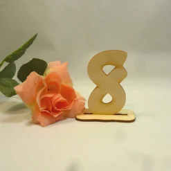 stehende Zahl mit Fuß Holzzahl 80 mm Tischdekoration ab 1. Geburtstag DIY