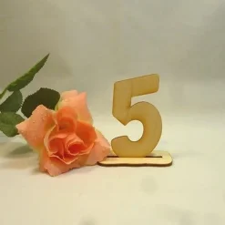 stehende Zahl mit Fuß Holzzahl 80 mm Tischdekoration ab 1. Geburtstag DIY