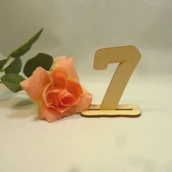 stehende Zahl mit Fuß Holzzahl 80 mm Tischdekoration ab 1. Geburtstag DIY