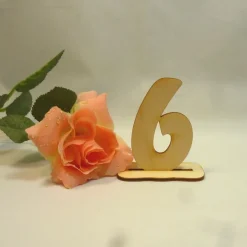 stehende Zahl mit Fuß Holzzahl 80 mm Tischdekoration ab 1. Geburtstag DIY