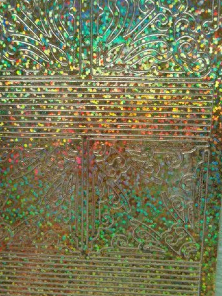 Stickerbogen Ecken Bordüren Hologramm Holographic Glitter Glimmer --- Auswahl ---