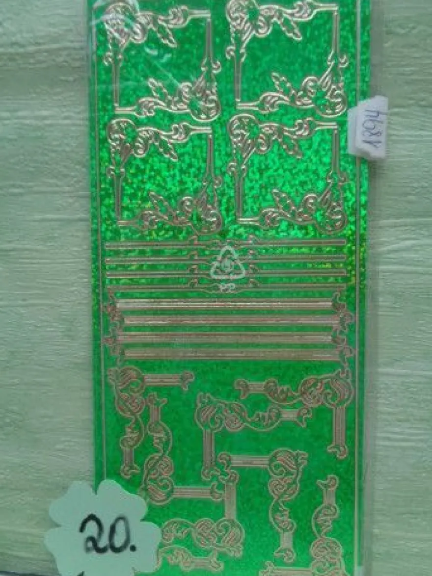 Stickerbogen Ecken Bordüren Hologramm Holographic Glitter Glimmer --- Auswahl ---