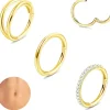 3STK Bauchnabelpiercing Set Chirurgenstahl Zirkonia Damen Körper Schmuck