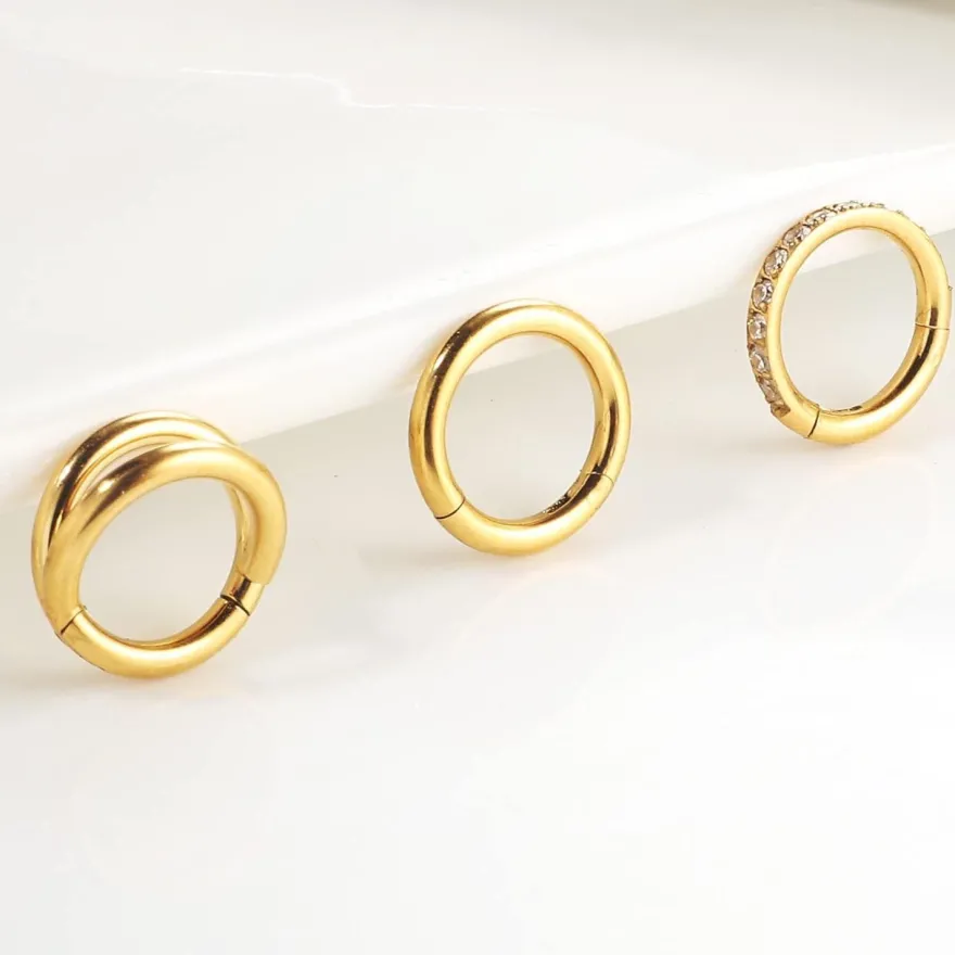 3STK Bauchnabelpiercing Set Chirurgenstahl Zirkonia Damen Körper Schmuck