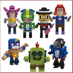 7Stk BRAWL STARS Figuren Spielzeug Baustein Spike Colt Leon Shelly Crow Geschenk