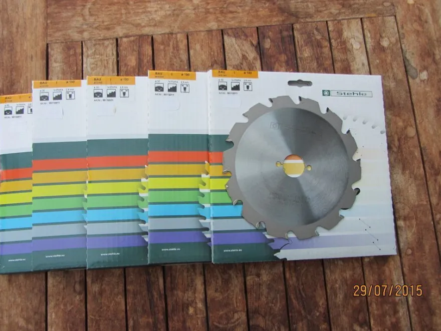 5 Stk. HM- Bau Kreissägeblatt 190 x 30 Z=14 Stehle Nagelfest F-FA für Makita