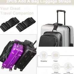 10 Stk. Koffergurt Kofferanhänger Add-on Gurt Luggage Strap, Grün