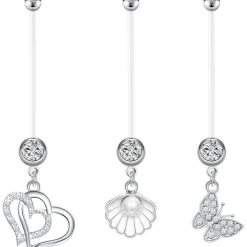 6stk Lauritami Schwangerschaft Bauchnabelpiercing Acryl Flexibel Bioflex
