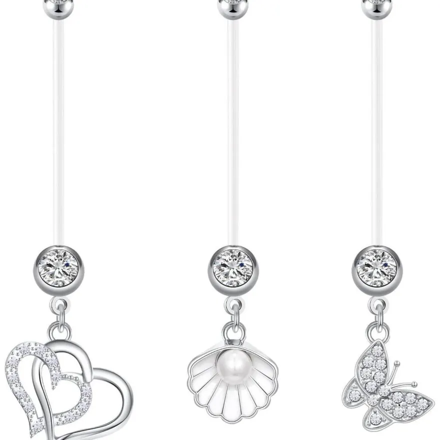 6stk Lauritami Schwangerschaft Bauchnabelpiercing Acryl Flexibel Bioflex