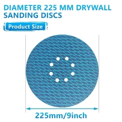 20Stk 225mm Klett Schleifpapier P150, 8-Loch mit Staubabsaugung für