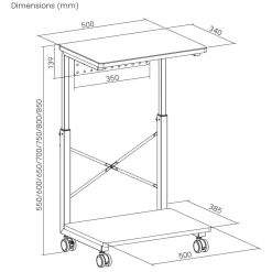 Ständer für PC-Tower mit Regal höhenverstellbar NanoRS RS430