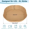 Stone TH 200 Stück Backpapier für Heißluftfritteuse 4,5L-8L, Airfryer