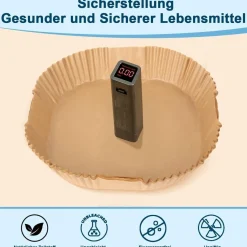 Stone TH 200 Stück Backpapier für Heißluftfritteuse 4,5L-8L, Airfryer