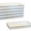 6 St. Pizzaballenbehälter weiß Teigbehälter Stapelbox Teigbox 60x40x7 neu Gastlando