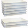 7 St. Pizzaballenbox weißTeigbehälter Stapelbox Teigbox 60x40x7 Gastlando