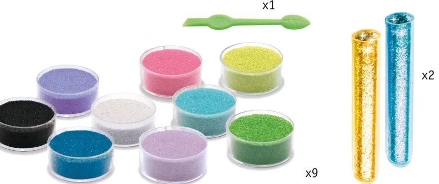 Strahlende Vögel Sand und Glitter von Djeco