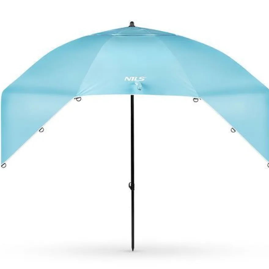 Strandschirm 2in1 mit Windschutz UV-Schutz Sonnenschirm Camping NILS CAMP NC17114