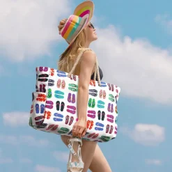 Strandtasche Damen Groß Wasserdicht Tote Bag Handtasche Umhängetasche