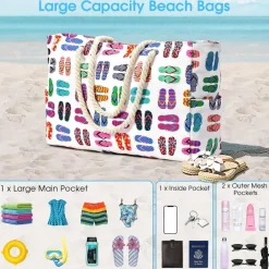 Strandtasche Damen Groß Wasserdicht Tote Bag Handtasche Umhängetasche