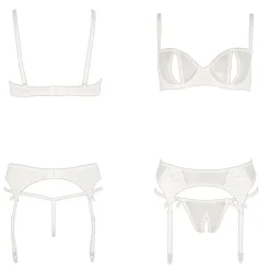 Straps Set String offen S M L Dessous Reizwäsche BH Hochzeit