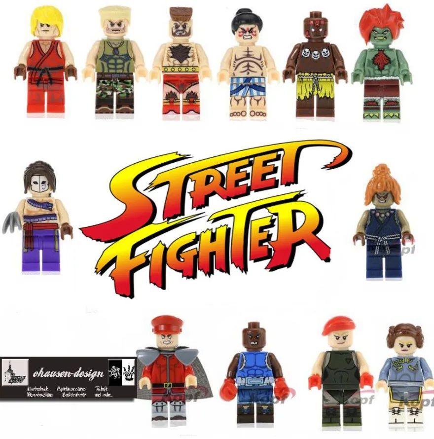 Streetfighter Street fighter V Bausteine Guile ChunLi Vega Bison Cobi LxxO kompatibel