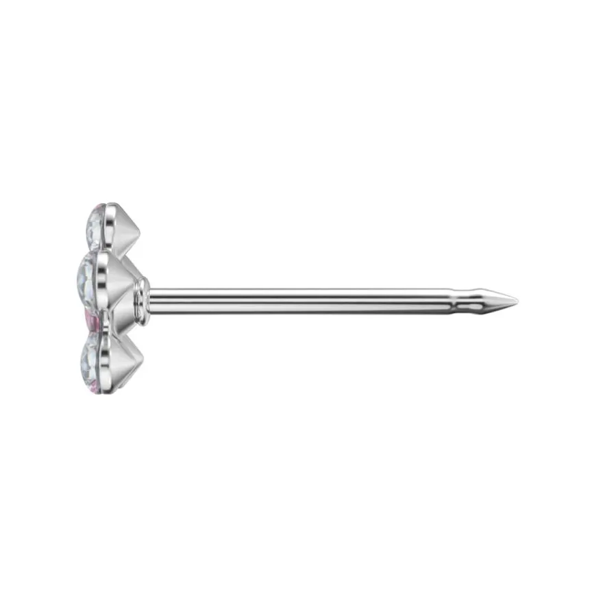 STUDEX Medizinische Ohrstecker * BLUME Crystal/ ROSÉ* Erstohrstecker Piercing
