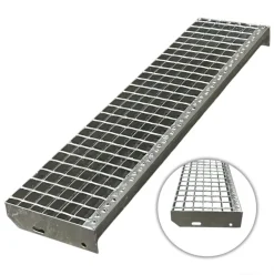 4 Stufen Standtreppe Modell 2 komplett Schwarz, Breite 60 - 160 cm, Höhe 72 cm